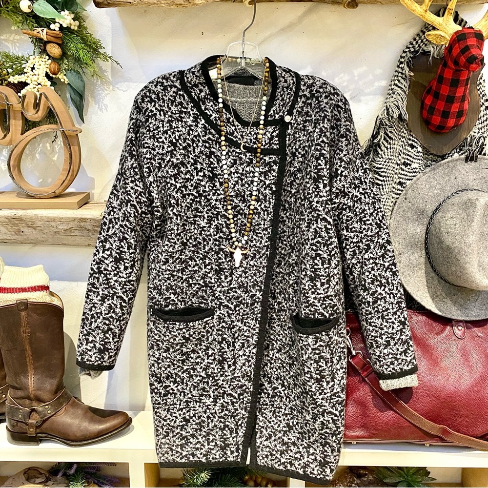 Anthropologie Cynthia Rowley wool duster length sweater changeable style